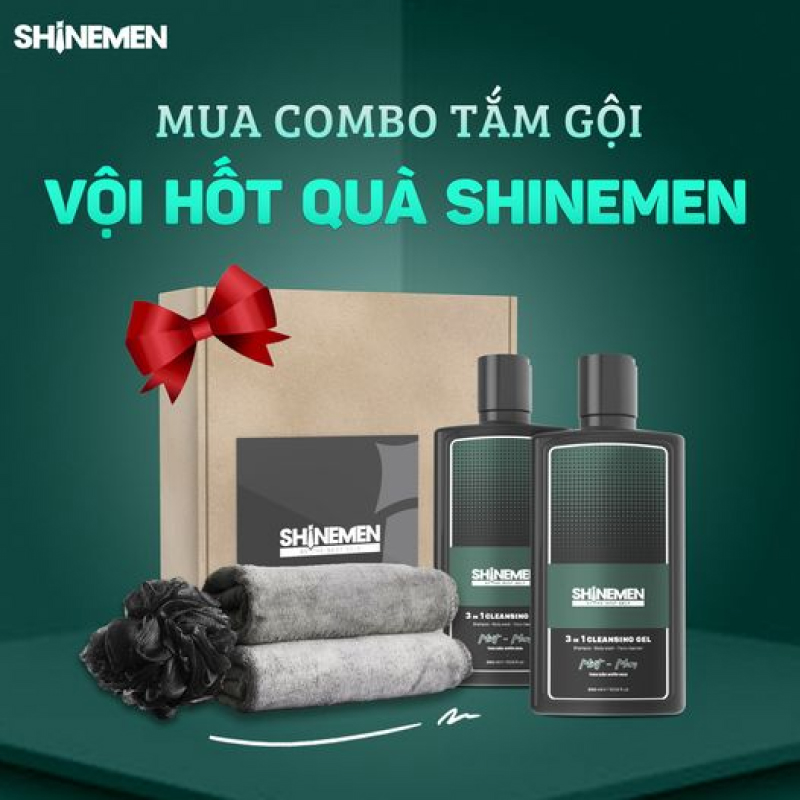 Quà tặng combo tắm gội nam shinemen