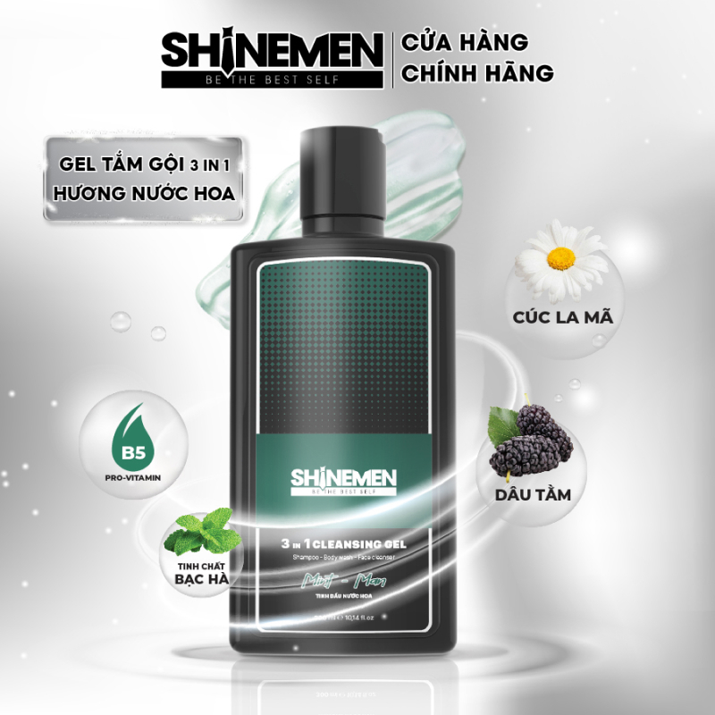 Dầu gội nam SHINEMEN cho da dầu nhòn