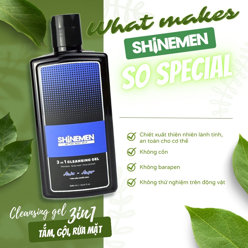 Sữa tắm gội 3in1 SHINEMEN Zero Waste